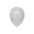 Palloncini 12" (30cm) trasparente 57 con stampa bianco globo W gli Sposi, 100pz.