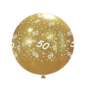 Palloncini 33" (86cm) oro 66 con stampa oro globo Filigrana, 1pz.