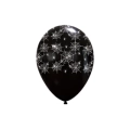Palloncini 12" (30cm) nero 15 con stampa bianca globo Ragnatele, 100pz.