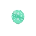 Palloncini 5" (12cm) acquamarina 51 con stampa bianca globo Fiocchi Neve, 100pz.