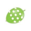 Palloncini link 13" (33cm) verde 18 con stampa bianca globo Pois, 100pz.