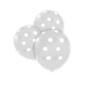 Palloncini 5" (12cm) trasparente 57 con stampa 57 st. bianca globo Pois, 100pz.
