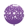 Palloncini 33" (86cm) assortiti con stampa bianca globo Fiori, 1pz.