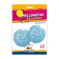 Palloncini 12" (30cm) rosa 26 con stampa bianca globo E' Nato, 2pz.