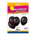 Palloncini 12" (30cm) nero con stampa rosa e celeste globo Bimbo o Bimba?, 5pz.