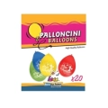 Palloncini 10" (26cm) assortiti con stampa bianca 1° Compleanno su 2 lati, 20pz.