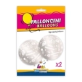 Palloncini 33" (86cm) perla 60 con stampa bianca globo Prima Comunione, 2pz.