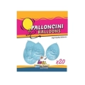 Palloncini 10" (26cm) celeste 46 con stampa bianca Prima Comunione su 2 lati, 20pz.