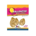 Palloncini 10" (26cm) oro 66 con stampa bianca 50° Anniversario su 2 lati, 20pz.
