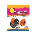 Palloncini 10" (26cm) assortiti con stampa bianca e nera Halloween su due lati, 20pz.