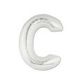 Palloncini Lettera C Argento mini shape 14" (35cm) in mylar, 5pz.