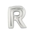 Palloncini Lettera R Argento mini shape 14" (35cm) in mylar, 5pz.