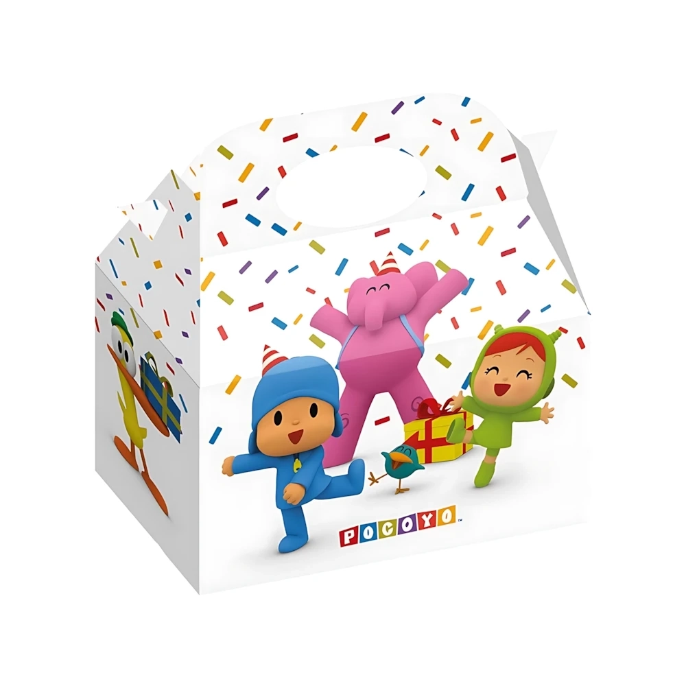 Scatole regalo Pocoyo in cartoncino con maniglia, 12pz.