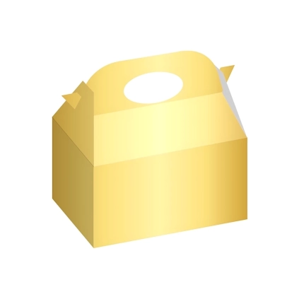 Scatole regalo Oro in cartoncino con maniglia, 12pz.