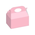 Scatole regalo Rosa in cartoncino con maniglia, 12pz.