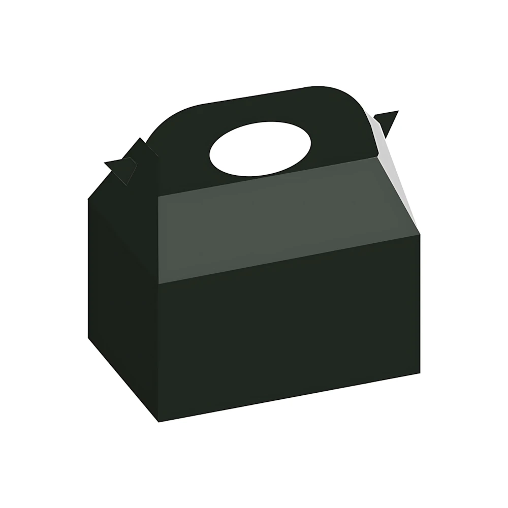 Scatole regalo Nero in cartoncino con maniglia, 12pz.