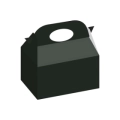 Scatole regalo Nero in cartoncino con maniglia, 12pz.