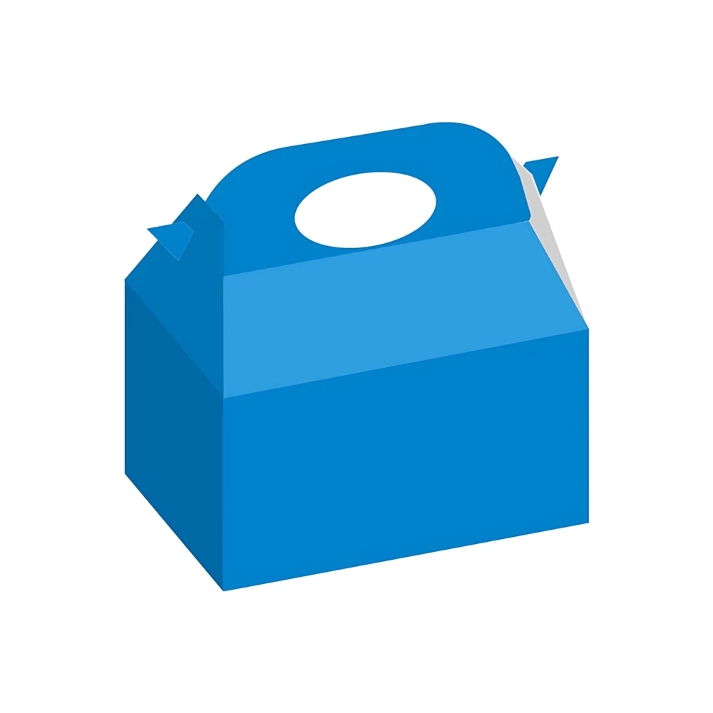 Scatole regalo Blu in cartoncino con maniglia, 12pz.
