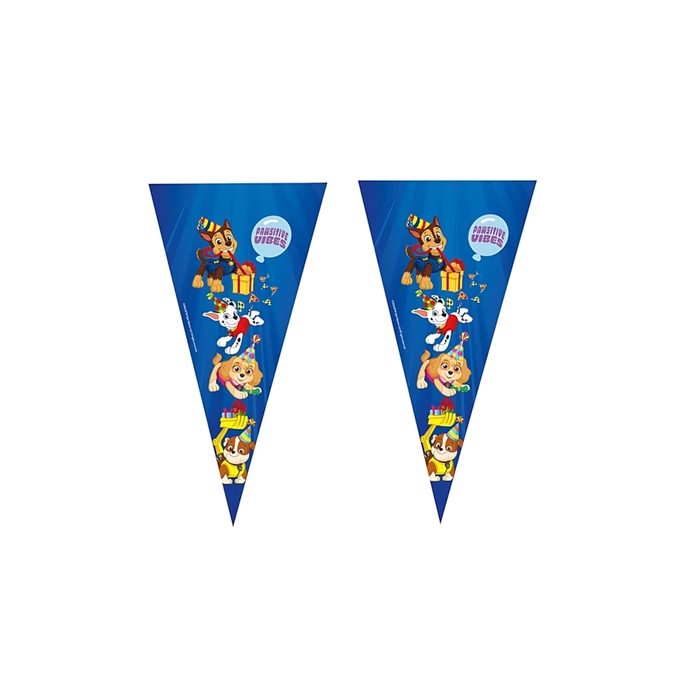 Coni portaconfetti o caramelle Paw Patrol in plastica, 100pz.