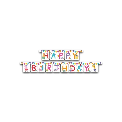 Festone bandierine Happy Birthday Peppa Pig, 1pz.