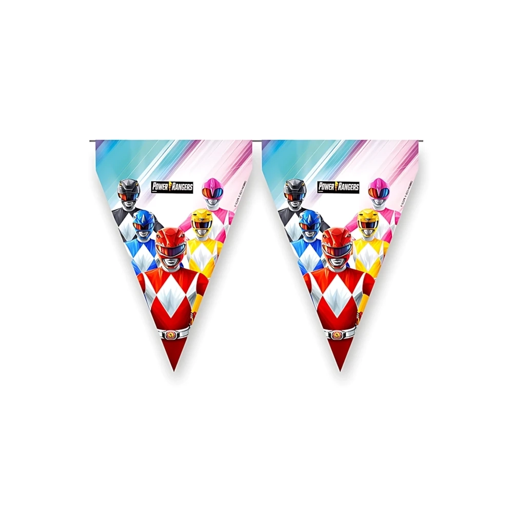 Festone bandierine Power Rangers, 1pz.