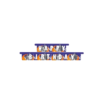 Festone bandierine Happy Birthday Hot Wheels, 1pz.