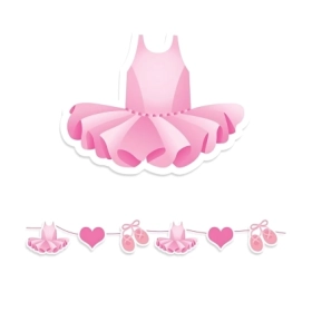 Festone bandierine Kit Maxi I Love Ballet, 1pz.