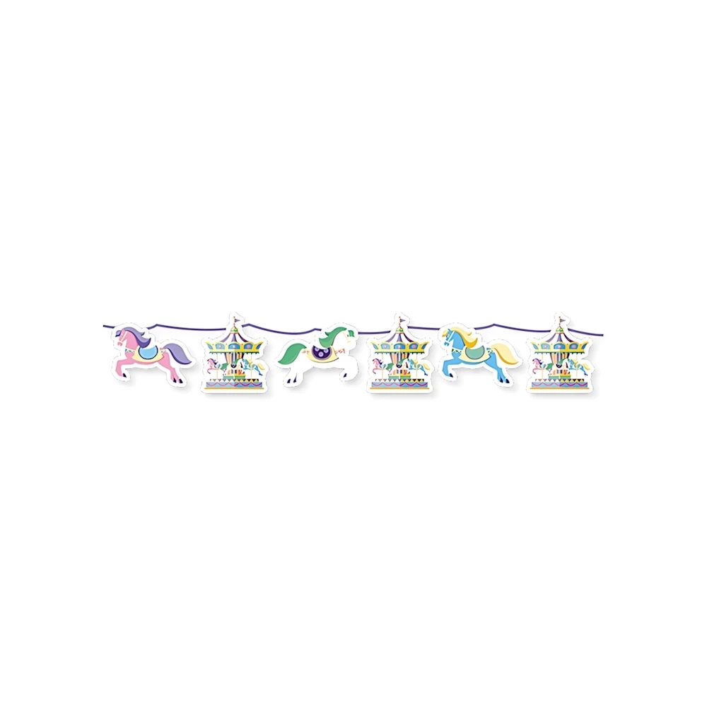 Festone bandierine Kit Maxi Sagoma Carousel Party, 1pz.