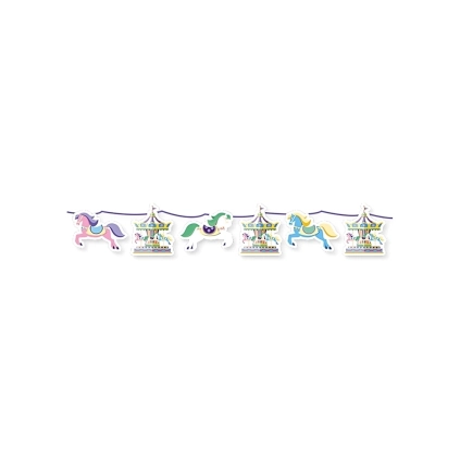 Festone bandierine Kit Maxi Sagoma Carousel Party, 1pz.