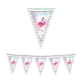 Festone bandierine Flamingo in plastica, 1pz.