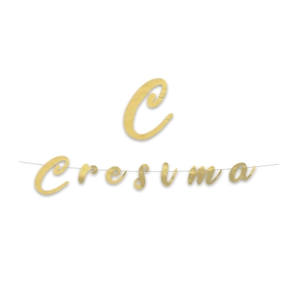 Festone bandierine Cresima Scritta Italic, 1pz.