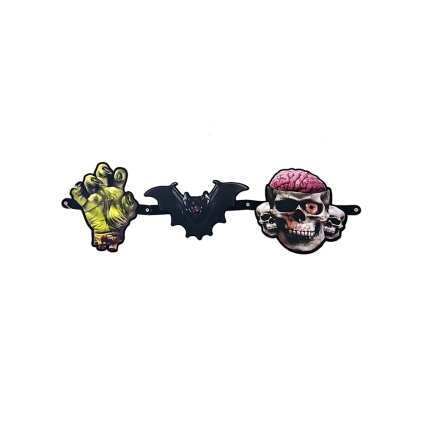 Festone bandierine Halloween Monsters , 1pz.