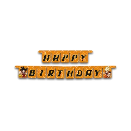 Festone bandierine Happy Birthday Dragon Ball, 1pz.