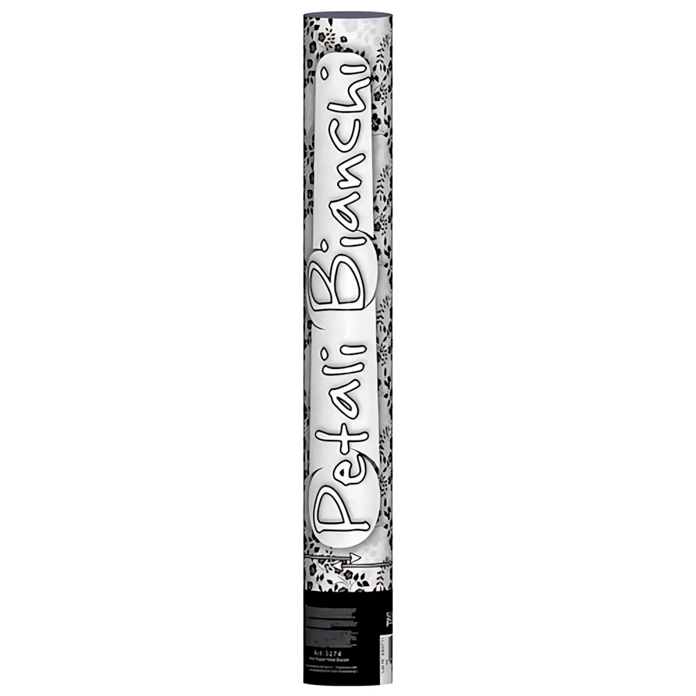 Tubo spara petali tessuto bianco 40cm, 1pz.
