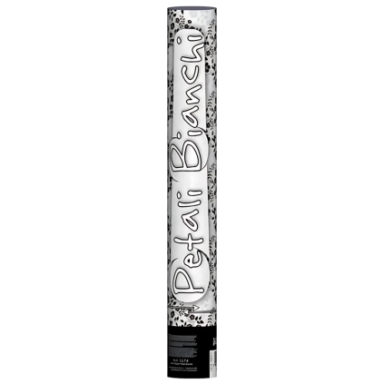 Tubo spara petali tessuto bianco 40cm, 1pz.