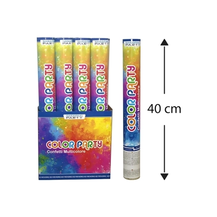 Tubo Sparacoriandoli multicolore 40cm, 1pz.