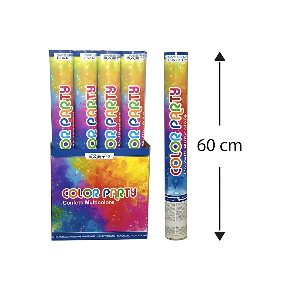 Tubo Sparacoriandoli multicolore 60cm, 1pz.