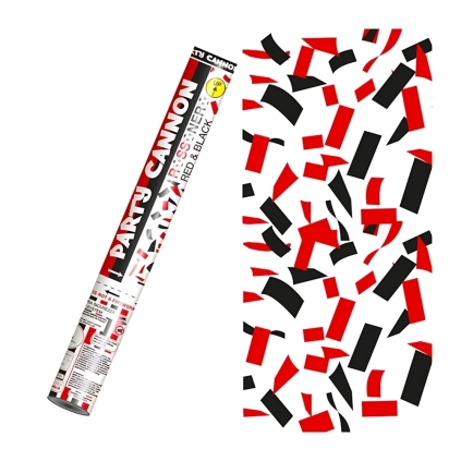 Tubo Sparacoriandoli rossi e neri 40cm, 1pz.