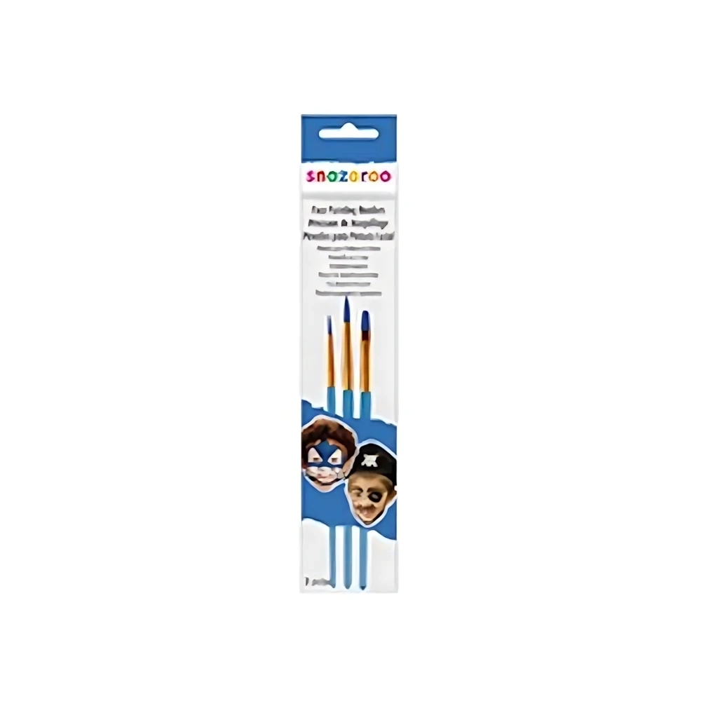 Pennelli per trucco Blu , blister con 3 pennelli, 1 confezione.