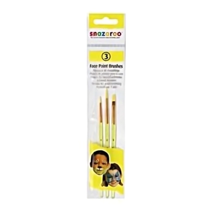 Pennelli per trucco Gialli , blister con 3 pennelli, 1 confezione.