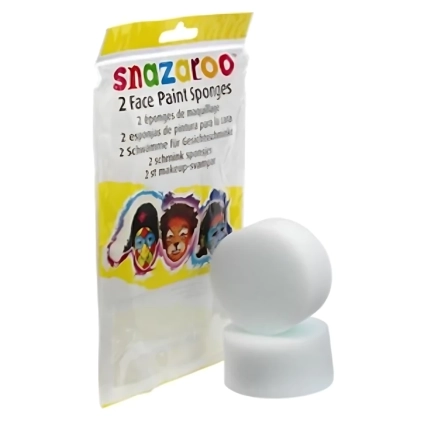 Spugne per trucco tonde bianche , blister con 2 spunge, 1 confezione.