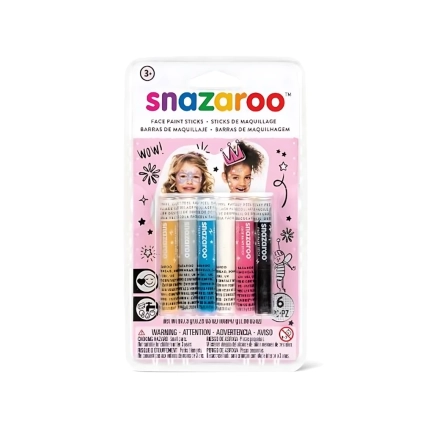 Truccabimbi Colori viso stick per viso ragazza 6 stick, 1 confezione.