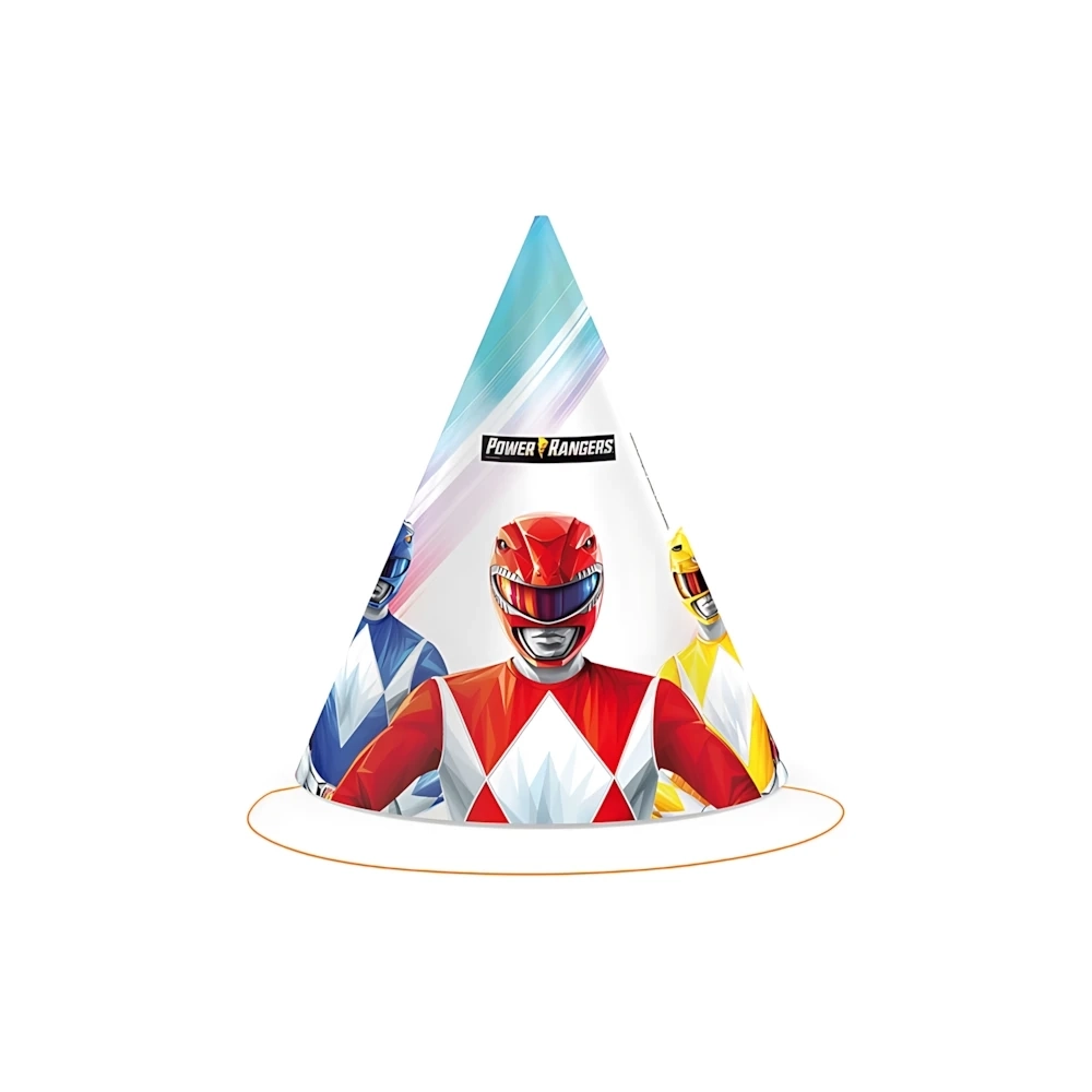 Cappellini Power Rangers in cartoncino, 6pz.