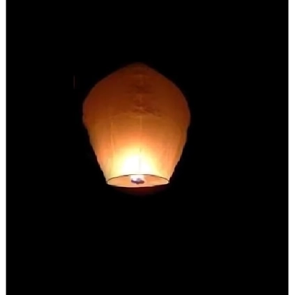 Lanterna cinese volante bianca in carta, 1pz.