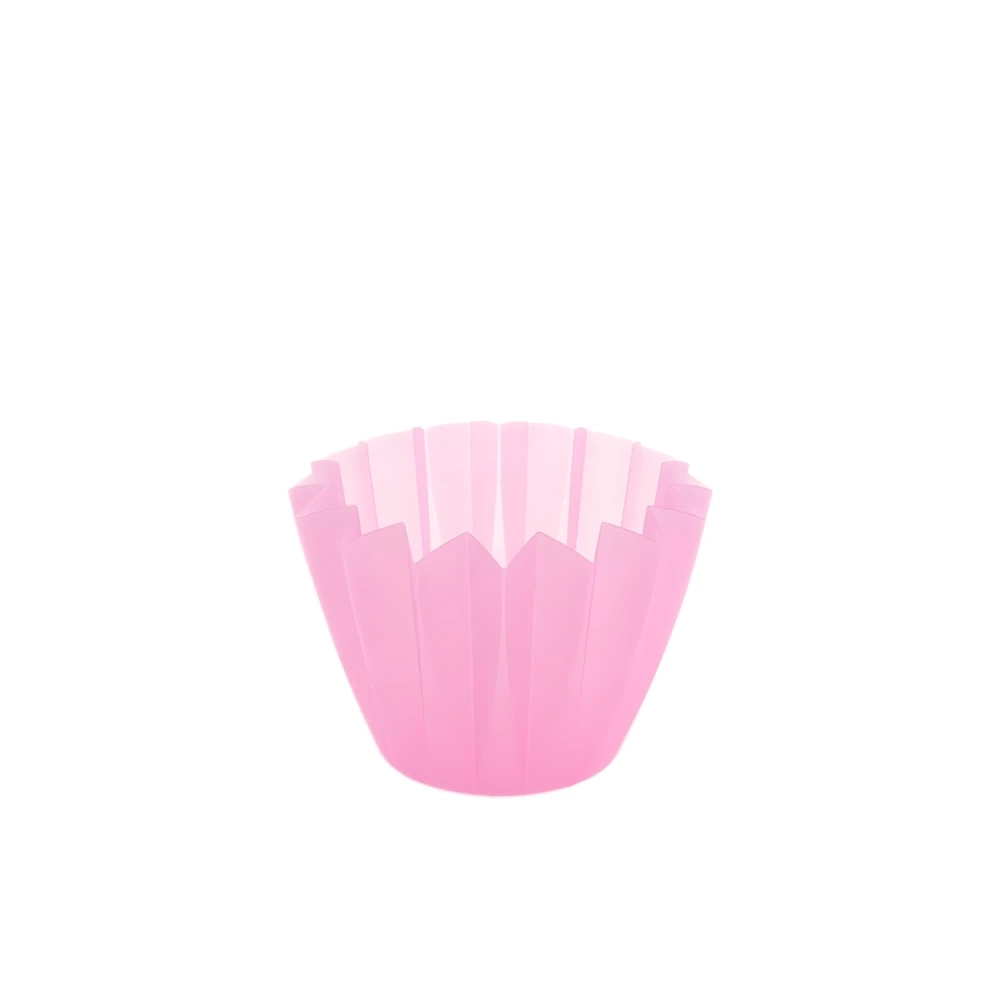 Porta vaso rosa Plissettato diametro 10-11cm S/20, 1pz.