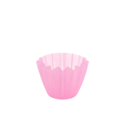 Porta vaso rosa Plissettato diametro 10-11cm S/20, 1pz.