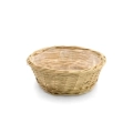 Cesto di vimini intrecciato colore naturale diametro 25cm altezza 10cm, 1pz.