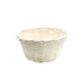 Cesto in vimini bianco 25 cm | Cestino intrecciato 1 pz