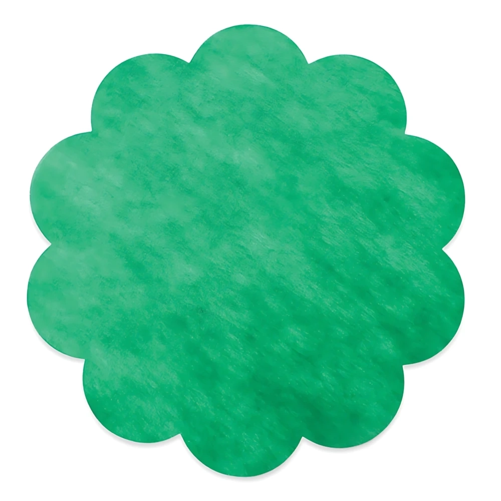Cerchio sottopiatto verde scuro S/100 in TNT da 58cm 25GRS, confezione da 100pz