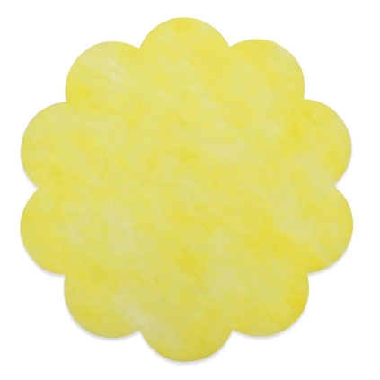 Cerchio sottopiatto giallo S/100 in TNT da 58cm 25GRS, confezione da 100pz